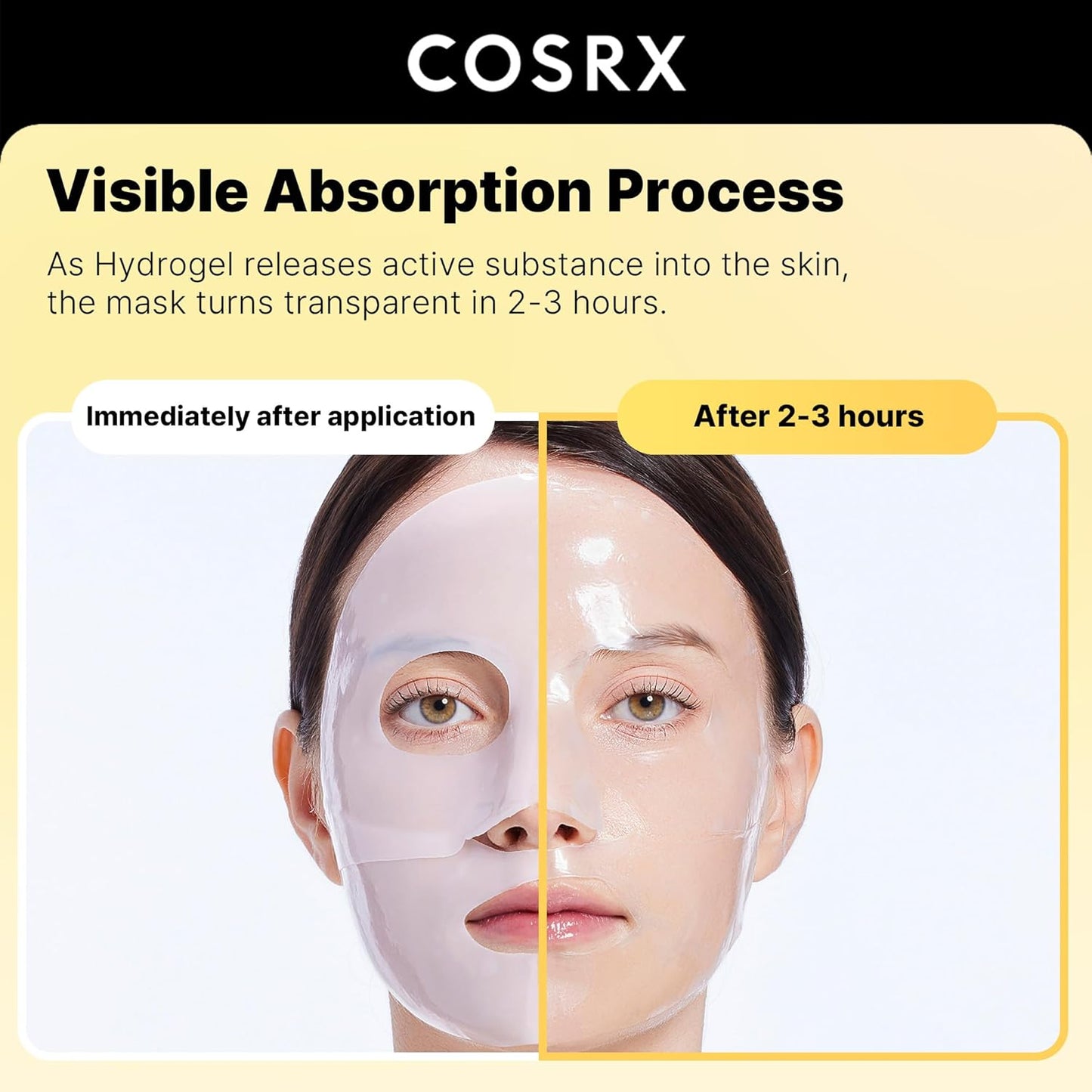 COSRX – Advanced Snail Mucin Glass Glow Hydrogel Mask (3 sheets) – Hydrating Glass Skin Mask