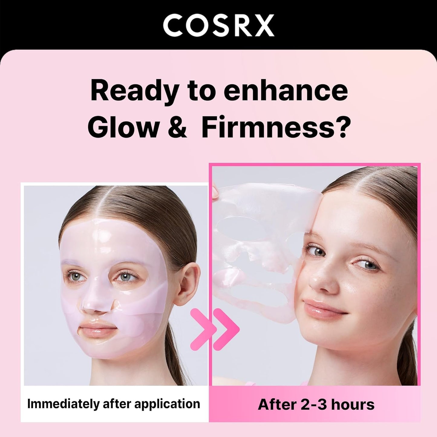 COSRX – The Peptide Collagen Lifting Glow Hydrogel Mask (3 sheets) – Lifting & Firming Hydrogel Mask