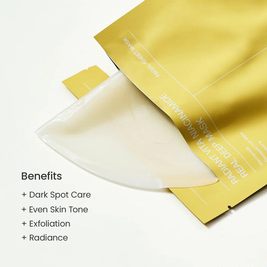 Biodance Radiant Vita Niacinamide Real Deep Mask – Brightening & Glow Sheet Mask (Single)
