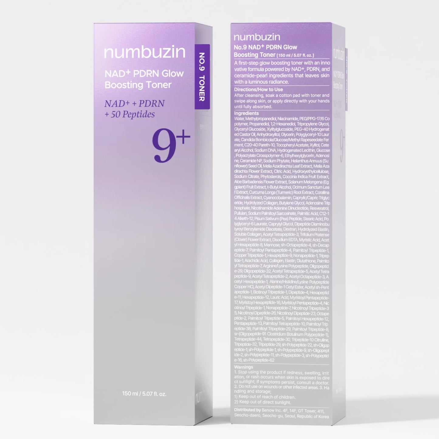 Numbuzin - No.9 NAD+ PDRN Glow Boosting Toner - 150ml