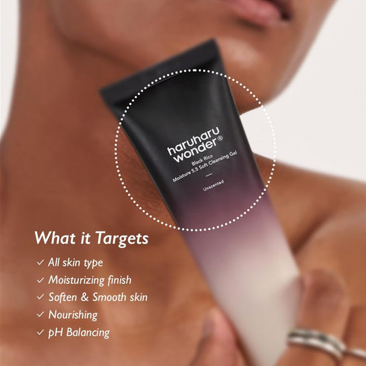 haruharu wonder - Black Rice Moisture 5.5 Soft Cleansing Gel 100ml - Gentle & Barrier-Friendly Cleanser
