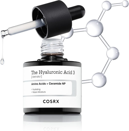 COSRX The Hyaluronic Acid 3 Serum 20ml – 3% Hyaluronic + Ceramide Hydrating Serum for Deep Moisture, Plumping & Barrier Strengthening